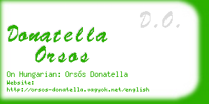 donatella orsos business card